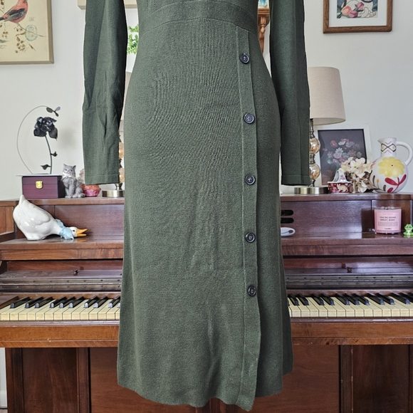 Banana Republic Button Skirt Sweater Dress - Picture 5 of 12
